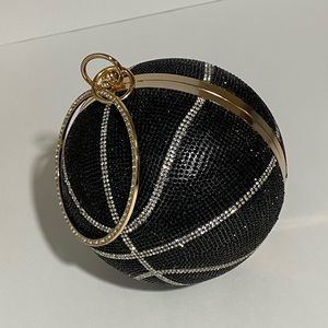 Black Bedazzled Basketball Purse